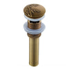 Sink Pop Up Drain Antique Finish Brass Vanity Sink Waste Drainer