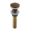 Sink Pop Up Drain Antique Finish Brass Vanity Sink Waste Drainer