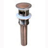 Small Round Cap Pop UP Bathroom Sink Drain With Overflow