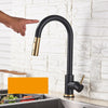 Smart Touch Kitchen Faucet Brushed Gold Poll Out Sensor Faucets