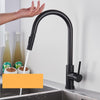 Smart Touch Kitchen Faucet Brushed Gold Poll Out Sensor Faucets