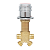 Solid Brass Bathtub Faucet Split-Type Hot Cold Extended Inlet Valve
