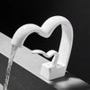 Solid Brass Creative Love Shape Design Waterfall Basin Sink Faucet