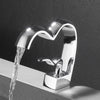 Solid Brass Creative Love Shape Design Waterfall Basin Sink Faucet