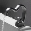 Solid Brass Creative Love Shape Design Waterfall Basin Sink Faucet