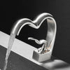 Solid Brass Creative Love Shape Design Waterfall Basin Sink Faucet