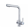 Solid Brass Deck Mount 360 Degree Rotation Kitchen Faucet