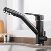 Solid Brass Dual Hole 3 Way Water Filter Kitchen Faucet in 3 Colors