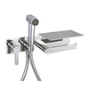 Solid Brass Portable Sprayer Toilet Bidet Set With Paper Holder Rack