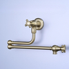 Solid Brass Pot Filler Kitchen Faucet Folding Tap with 360° Rotation
