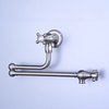 Solid Brass Pot Filler Kitchen Faucet Folding Tap with 360° Rotation