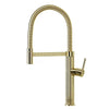 Spring Pull-Down Kitchen Faucet Brass Hot Cold Mixer Rubber Tube Tap