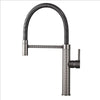 Spring Pull-Down Kitchen Faucet Brass Hot Cold Mixer Rubber Tube Tap