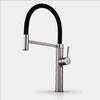 Spring Pull-Down Kitchen Faucet Brass Hot Cold Mixer Rubber Tube Tap