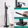 Square Bathtub Shower Faucets Floor Standing Faucet Hot Cold Water