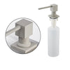 Square Pump Built-In Countertop Dispenser Brass Kitchen Soap Dispenser
