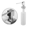 Square Pump Built-In Countertop Dispenser Brass Kitchen Soap Dispenser