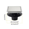 Square Tile Insert Stainless Steel Shower Floor Drain Kit with Grate
