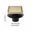 Square Tile Insert Stainless Steel Shower Floor Drain Kit with Grate