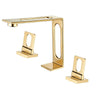 Stainless Steel Basin Faucet 3-Hole Double Handle Hot Cold Mixer Tap