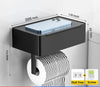 Stainless Steel Bathroom Toilet Paper Roll Holder with Phone Shelf