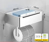 Stainless Steel Bathroom Toilet Paper Roll Holder with Phone Shelf