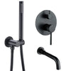 Stainless Steel Bathtub Mixer Tap Set Wall Shower Faucet with Handheld