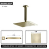 Stainless Steel Ceiling Mounted Shower Head Bathroom Square Top