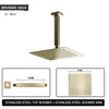 Stainless Steel Ceiling Mounted Shower Head Bathroom Square Top