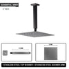 Stainless Steel Ceiling Mounted Shower Head Bathroom Square Top