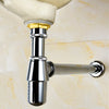 Stainless Steel Chrome Pop-Up Drain and Bottle Trap Bathroom P-Trap Kit