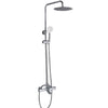 Stainless Steel Dual Handle Chrome Thermostatic Mixer Shower Faucet Set In Chrome