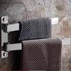 Stainless Steel Foldable Towel Rack Rotating Movable Bathroom Rail