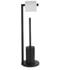 Stainless Steel Freestanding Bathroom Tissue Stand with Brush Holder