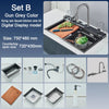 Stainless Steel Kitchen Sink with Faucet 5 Function System Basin Sink