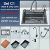 Stainless Steel Kitchen Sink with Faucet 5 Function System Basin Sink