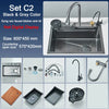 Stainless Steel Kitchen Sink with Faucet 5 Function System Basin Sink