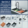 Stainless Steel Kitchen Sink with Faucet 5 Function System Basin Sink