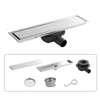 Stainless Steel Linear Floor Drain Concealed Side Outlet Shower Drain