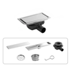 Stainless Steel Linear Floor Drain Concealed Side Outlet Shower Drain