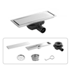 Stainless Steel Linear Floor Drain Concealed Side Outlet Shower Drain