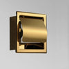 Stainless Steel Polished Wall Recessed Built-in Toilet Paper Holder