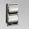 Stainless Steel Polished Wall Recessed Built-in Toilet Paper Holder