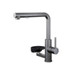 Stainless Steel Pull-Out Kitchen Faucet with Automatic Glass Cup Washer