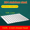 Stainless Steel Rainfall Water Saving High Pressure Bath Shower Head