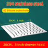 Stainless Steel Rainfall Water Saving High Pressure Bath Shower Head