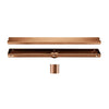 Stainless Steel Rose Gold Rectangular Linear Tile Insert Floor Drain