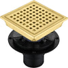 Stainless Steel Shower Drain Kit with Hair Strainer Removable Grate