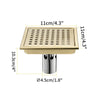 Stainless Steel Shower Floor Drain with Removable Cover Grid Grate