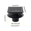 Stainless Steel Shower Floor Drain with Removable Cover Grid Grate